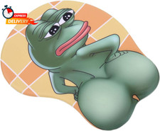 Frog 3D Anime Mouse Pads with Silicone Gel Wrist Rest Gaming Mousepads 2Way Skin