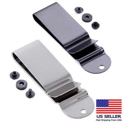 Metal Belt Clips - Model 1 - Holster Belt Clips (w/SPTHA Mounting Hardware)