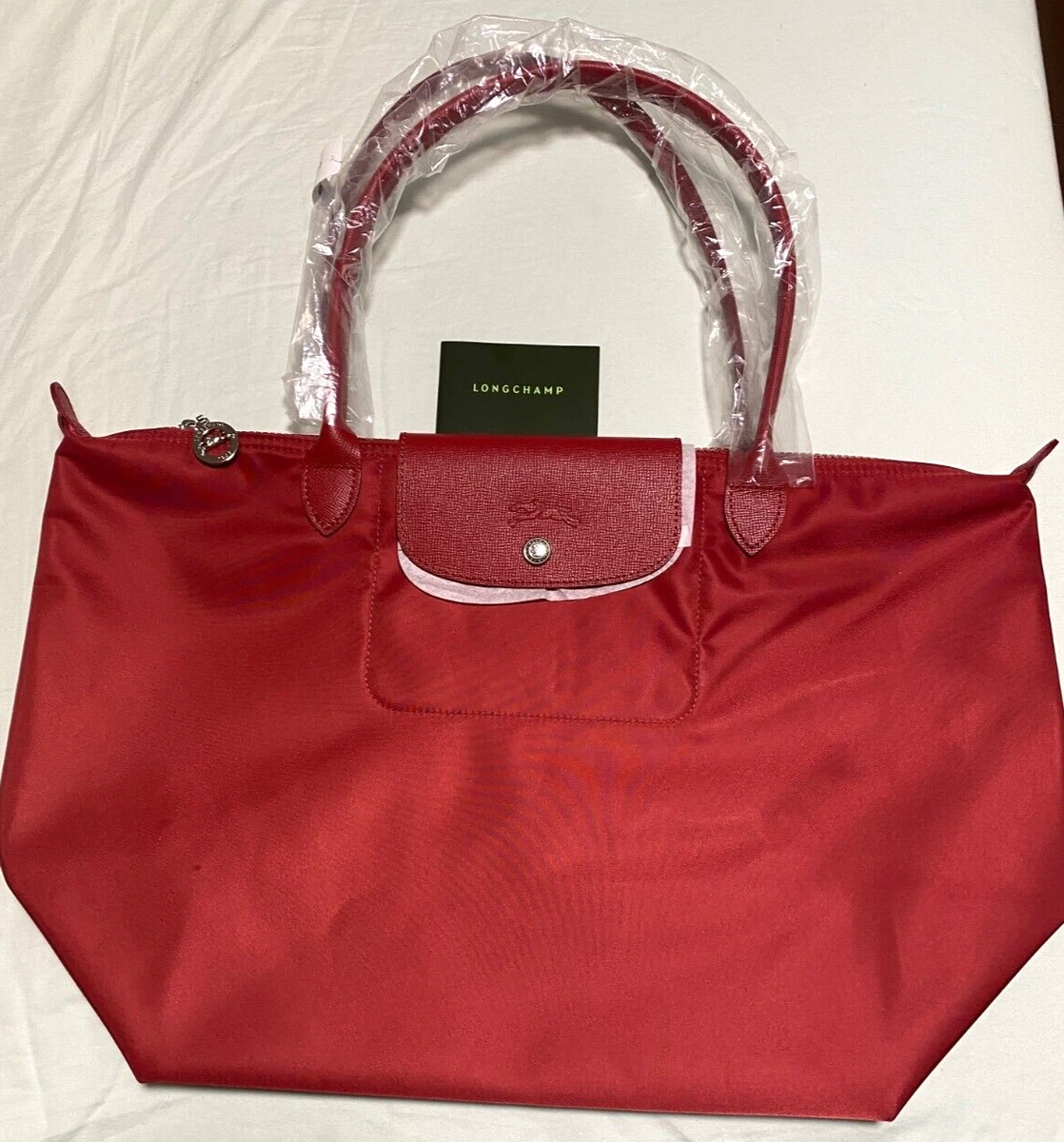 Longchamp Le Pliage Neo Nylon Crossbody Bag Red - BrandConscious