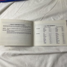 Tecmo Baseball Instruction Manual NES 1989 Original Nintendo Booklet Only