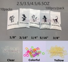 10packs 2.5/3.5/4.5/6.5OZ Dental Orthodontic Rubber Bands Elastic Braces 3 Color