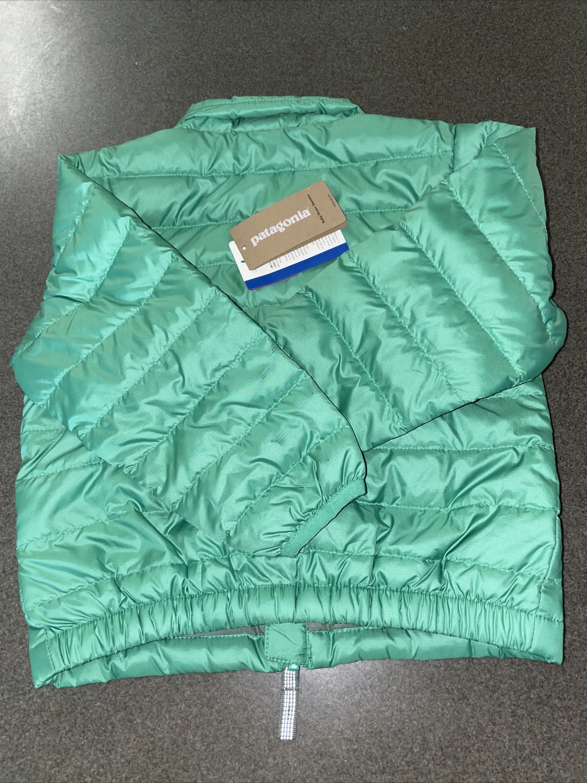 Patagonia Baby Down Sweater Jacket Puffer Full Zip. Nettle Green. Size