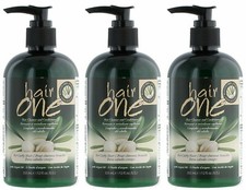 Hair One Hair Cleanser  Conditioner W/Argan Oil, Pak of 3, For Curly Hair 12 Oz