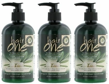 Hair One Hair Cleanser & Conditioner W/Argan Oil, Pak of 3, For Curly Hair 12 Oz