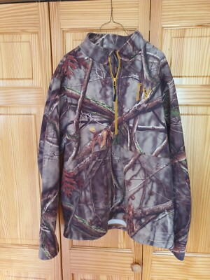 Huntworth Men's Hunting Camo 1/2-Zip Pullover Long Sleeve Shirt