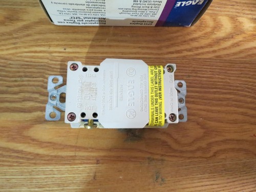 Eagle Electric GFCI Duplex Receptacle GF15V / Ivory / NEMA 5-15R - Picture 2 of 6