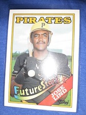 1988 Topps Baseball Card Jose Lind Rookie Pittsburgh Pirates #767 FUTURE STARS. rookie card picture