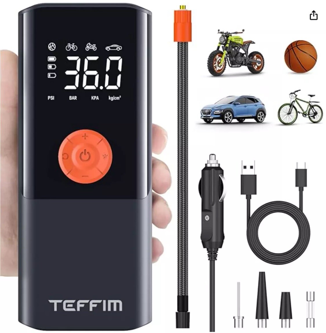 ✅Tire Inflator Portable Air Compressor with Digital Pressure Gauge 12V Air Pump✅