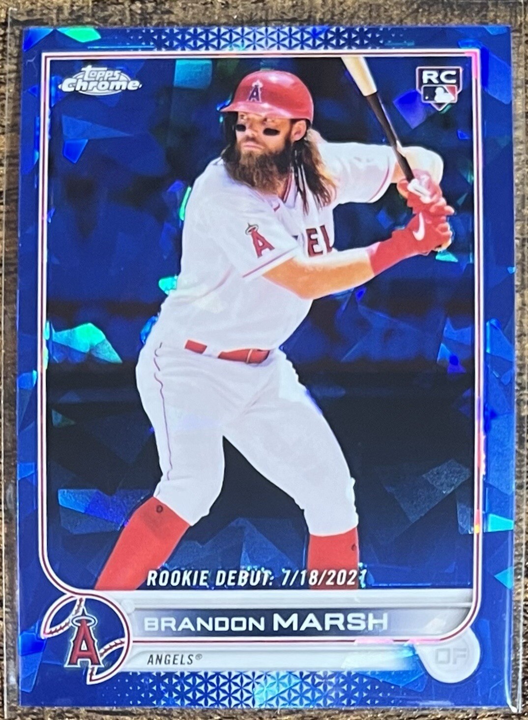 Brandon Marsh 2022 Topps Chrome Update Sapphire Rookie Debut #US35 Angels
