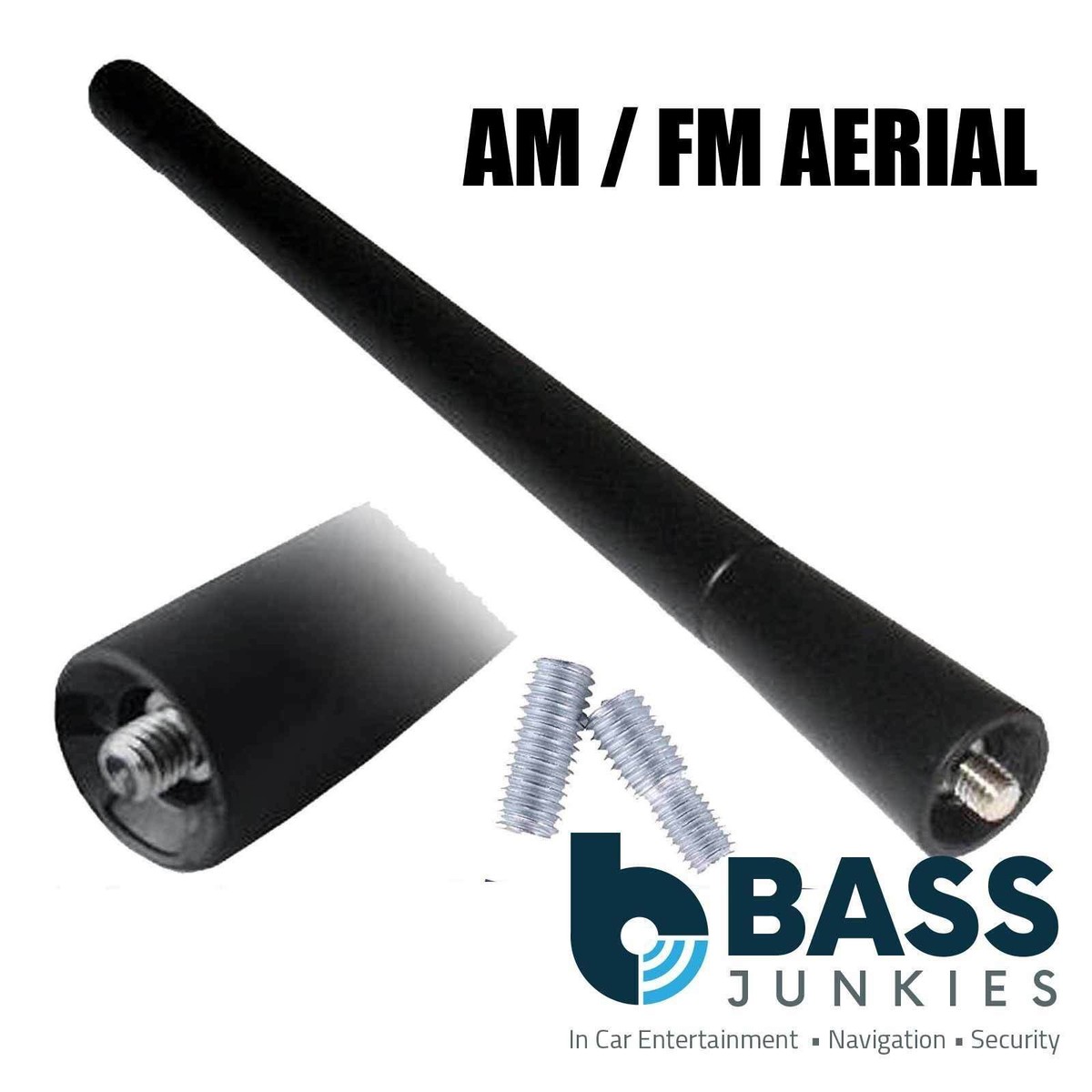 Autotecnica Antenna / Aerial Only Stubby Bee Sting For Renault Trafic & Master Vans - Black Carbon 7.5 - View #4