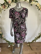 Yours Womens Dress Plus Size UK 22-24 Paisley Print Black Top Tunic NEW DD15