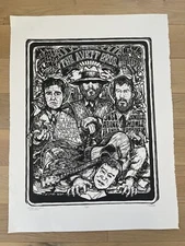 Avett Brothers 2004 NYE SHOW POSTER Designed and Signed By Scott Avett 1/200