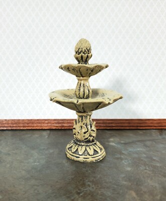Dollhouse Garden Fountain Bird Bath Fairy Garden 1:12 Scale Miniature Decor