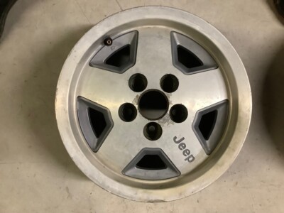 87-95 Jeep XJ Cherokee YJ Wrangler OEM 5 Spoke Slot Wheel 15x7