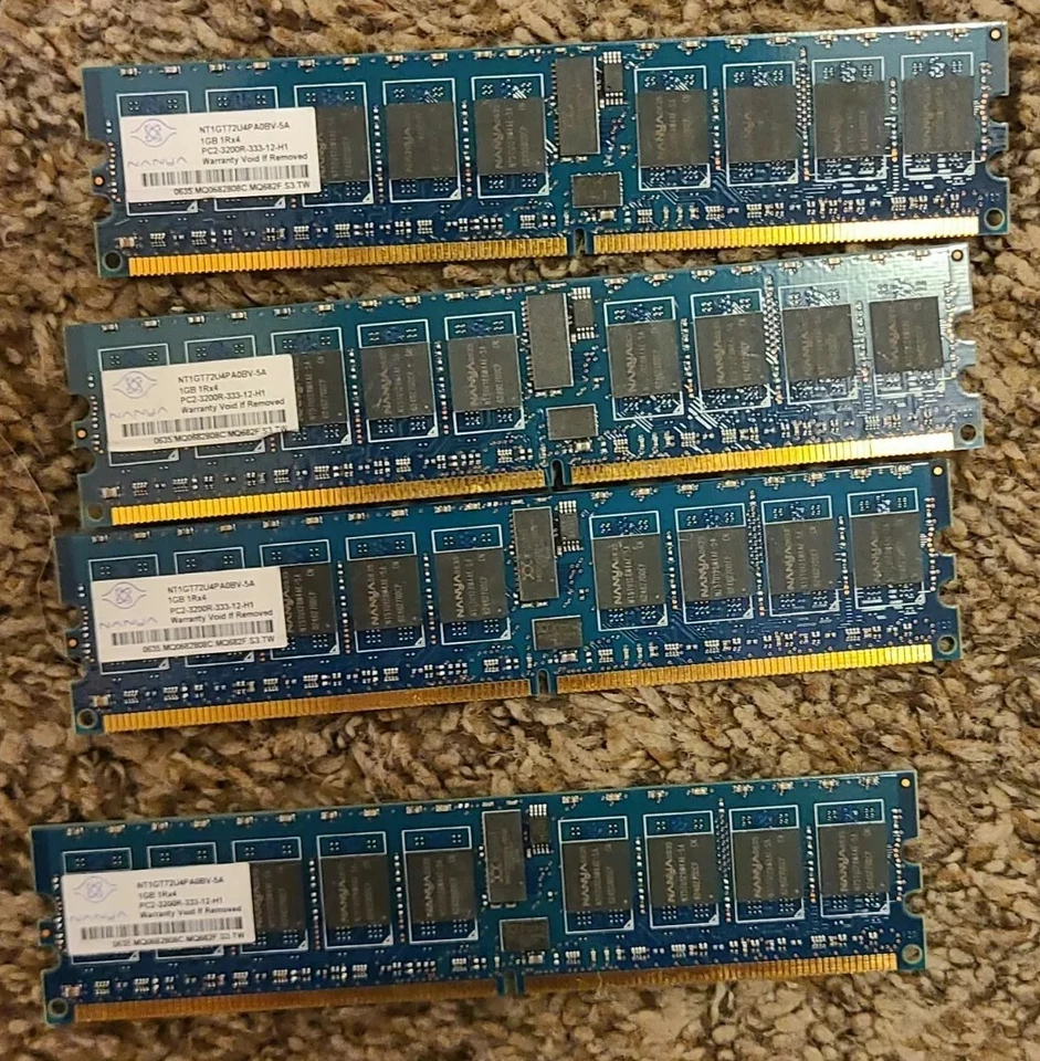 Samsung PC2-3200R-333-12-C3 1GB Server RAM (IBM 39M5808) PN:M393T2950CZ3-CCC - Image 4 of 4