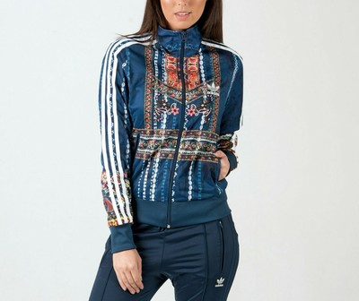 adidas blue floral jacket