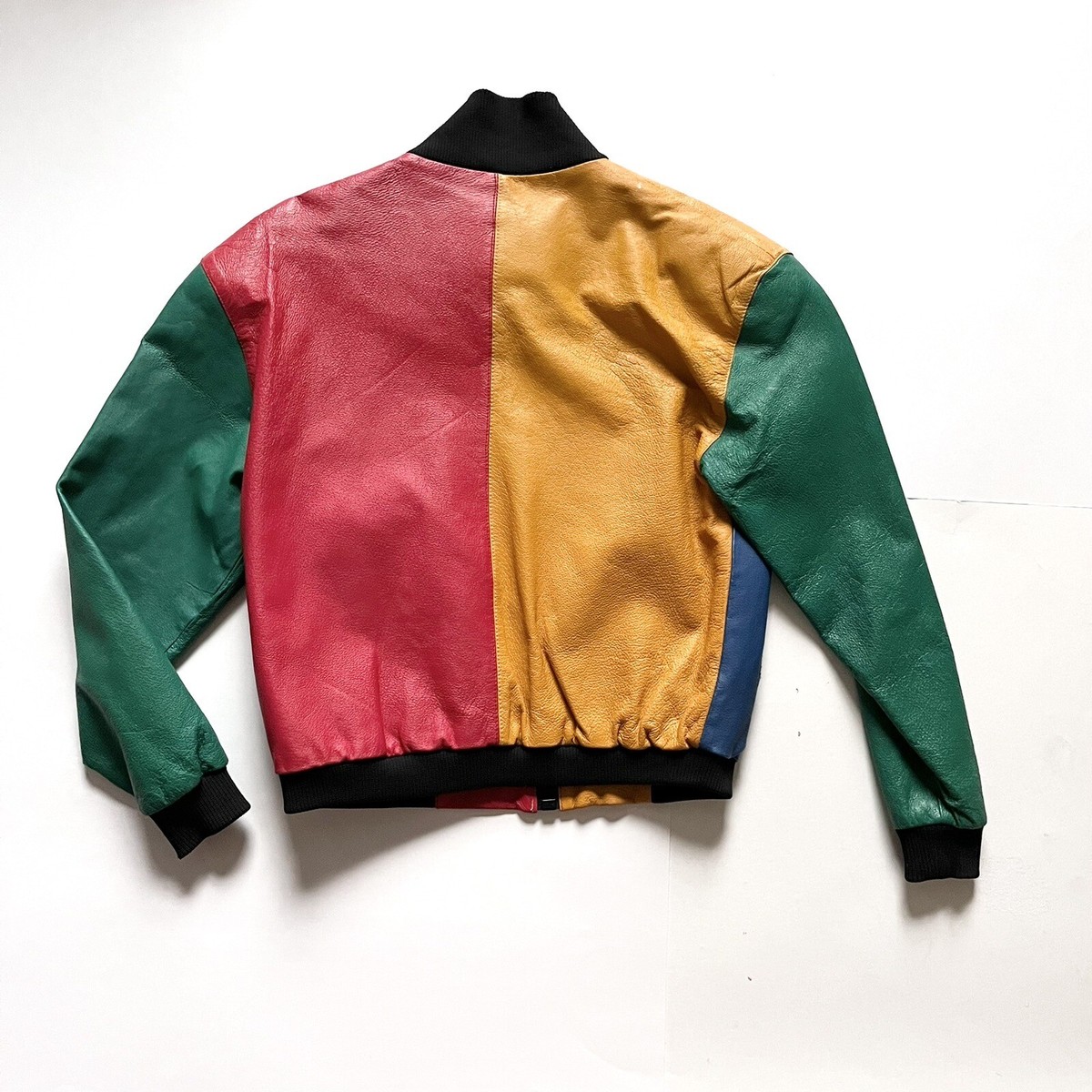 Don't Stop Kid's Vintage Colorblock Hip-hop Leather Jacket Don't Stop Kid's Vintage Colorblock Hip-hop Leather Jacket