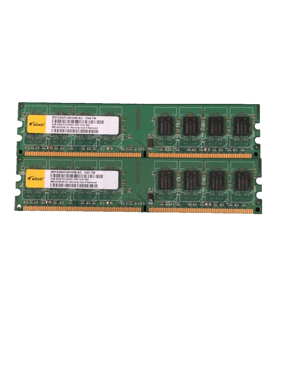 Ordenador Elixir DDR2 SDRAM de 2 GB de capacidad por módulo de memoria (RAM)
