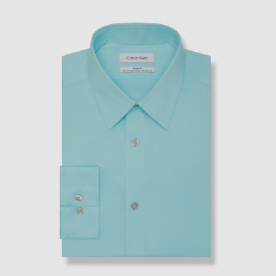 ★ ★ Men's Regular Fit CK Shield Short Sleeve T- $80 Calvin Klein Men's Blue Slim-Fit Stain Shield Dress