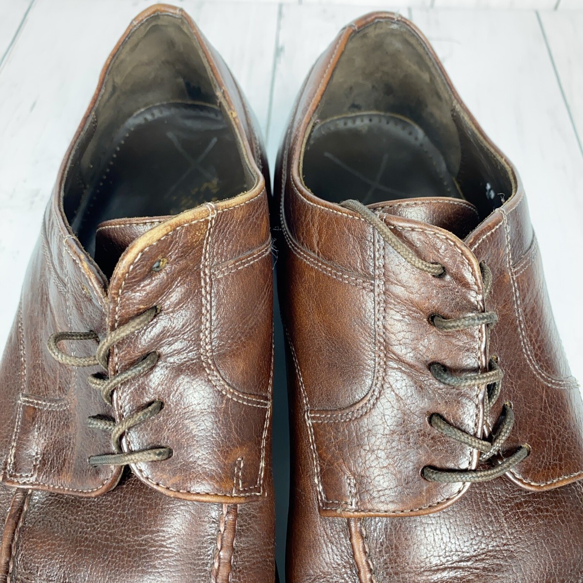 Cole Haan City Dress Shoes Derby Split Toe Brown Vintage 