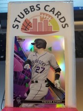 2021 Topps Finest - Trevor Story - #50 Chrome Refractor Parallel ROCKIES