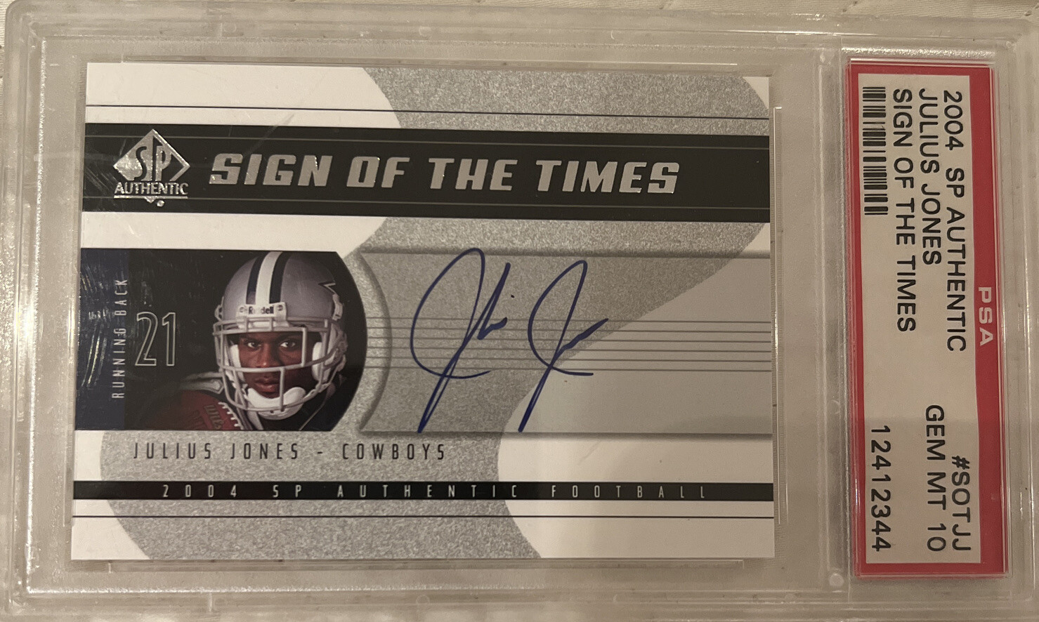 Julius Jones SP Authentic Sign of the Times #SOTJJ Base