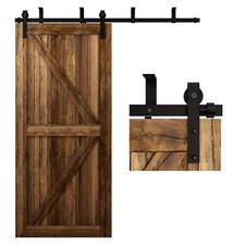 4-20FT Ceiling Mount Sliding Barn Door Hardware Closet Track Kit Single/Double