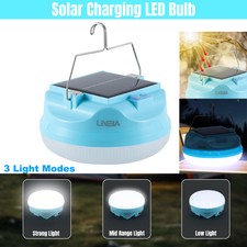 Solar Hanging Light Camping Outdoor Light Lamp Lantern Rechargeable With 3 Modes