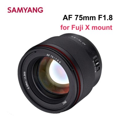 Samyang AF 75mm X Auto Focus Lens for Fujifilm X APS-C X-T30 X-A10  X-pro
