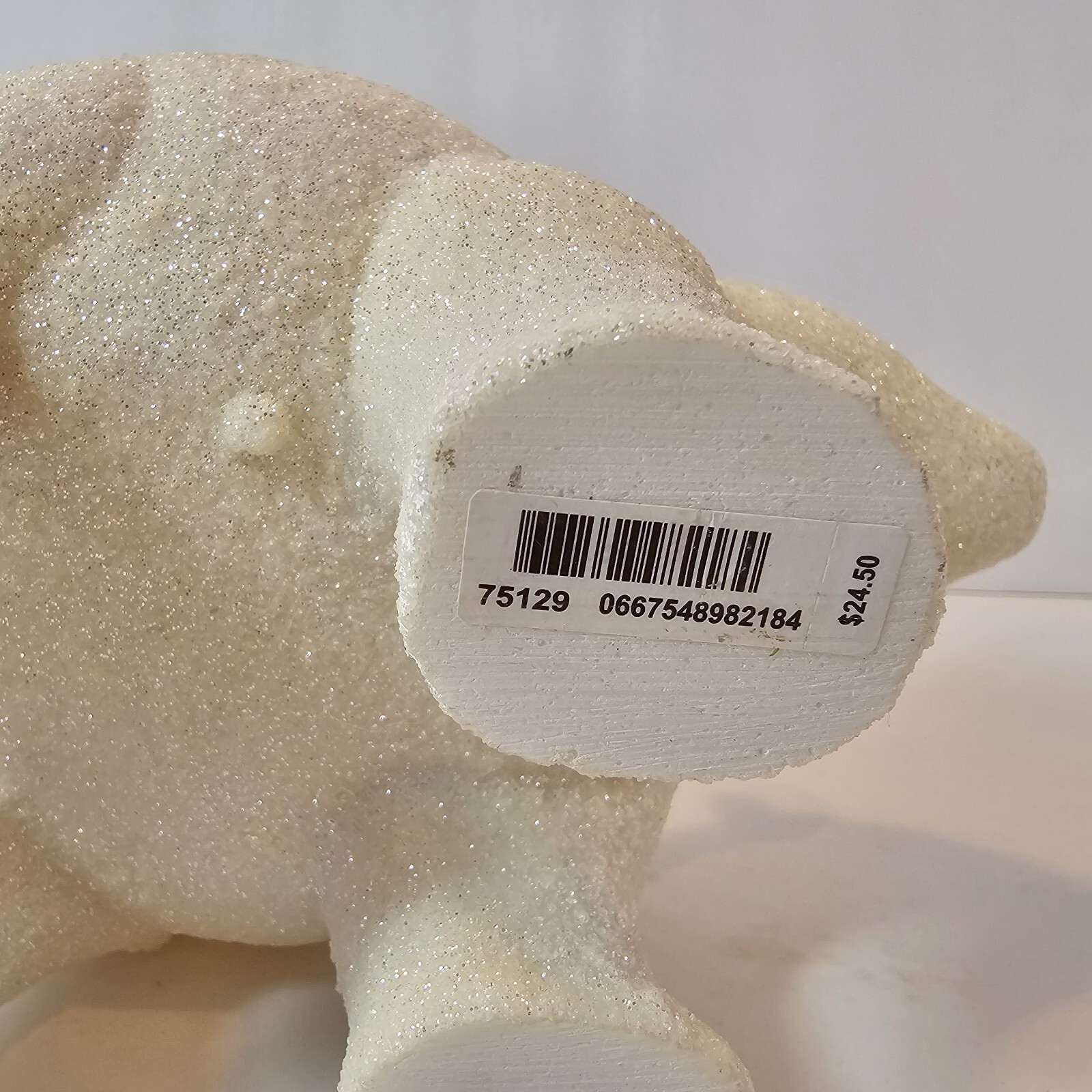 Bath And Body Works White Glitter Polar Bear 3 Wick Candle Holder Christmas