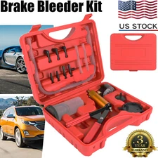 Universal Brake Fluid Bleeder Kit Hand held Vacuum Pressure Pump Tester Tool Set