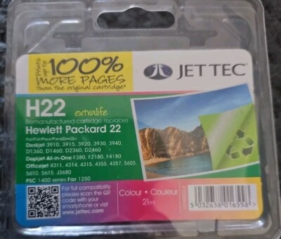 Jet Tec H22 Ersatz HP 22 HP C9352AE Farbtintenstrahl Drucker Tintenpatronen