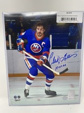 CLARK GILLIES New York Islanders SIGNED Autograph 8x10 Photo Frameworth COA