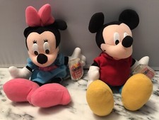 Disney Minnie Mickey Mouse Mattel Star Bean Bag Arcotoys Mini Plush Dolls