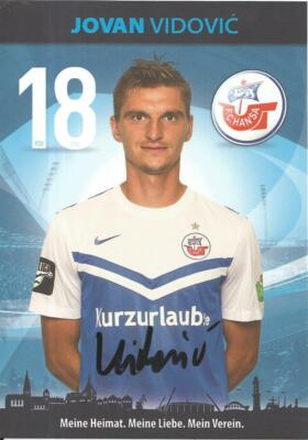 Jovan Vidovic / Autogrammkarte Hansa Rostock / Saison 2014-2015