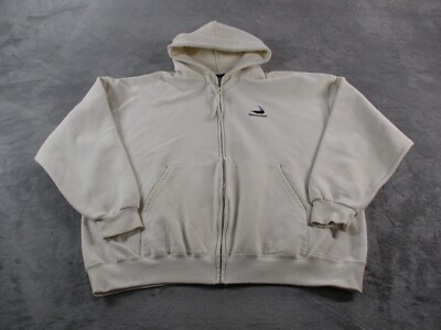 Nantucket Island Champion Hoodie Full Zip Adult XXL Vintage Hood Ivory GUC
