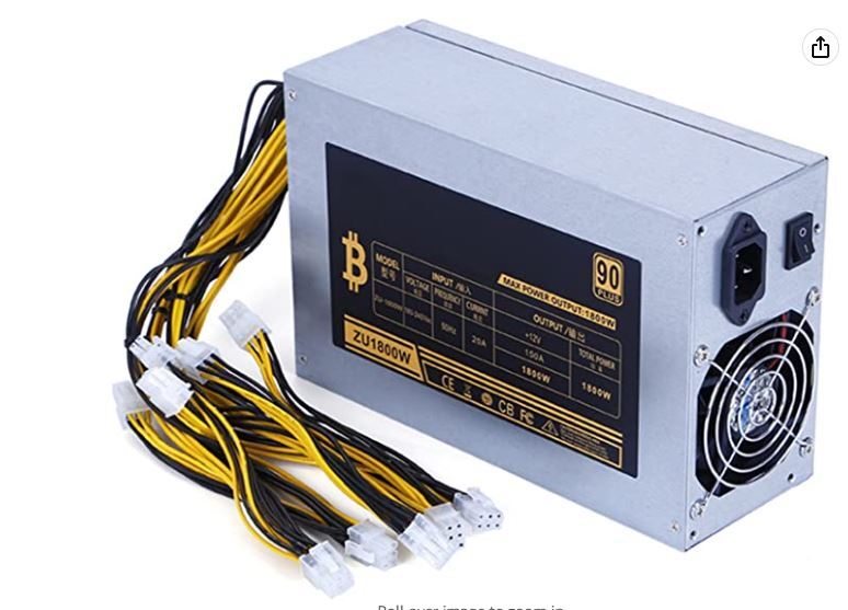 1800 Watt Bitcoin Mining Machine 12V Power Supply