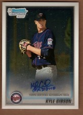 Kyle Gibson 2010 Bowman Chrome Auto RC Twins Signed 202