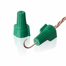 Winged Ground Wire Connectors Nuts with Hole 100 pcs Green Wire Connector Ele...