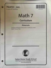 Math 7 Curriculum/ Materials / Lesson Plans By Seton Home