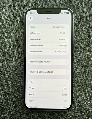 Apple iPhone 12 128GB Purple lila ohne Simlock 5G Dual SIM (SIM+eSIM) NFC
