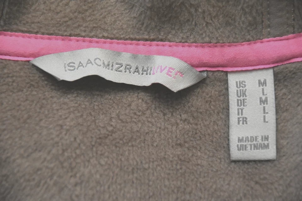 Sudadera con capucha Isaac Mizrahi Live para mujer mediana cremallera completa polar bolsillos delanteros Foto 4 de 4