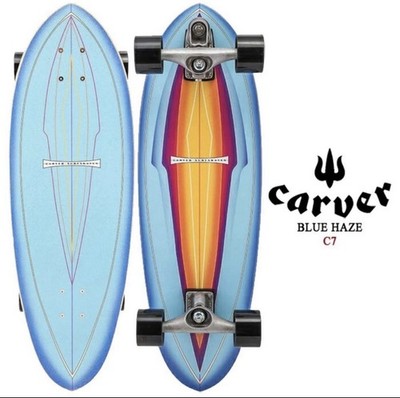 Carver Blue Haze C7 Complete Longboard Surfskate w/ C7 Trucks, 70mm Wheels