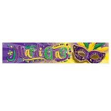 Beistle Mardi Gras Banner  Party Supply  Decoration