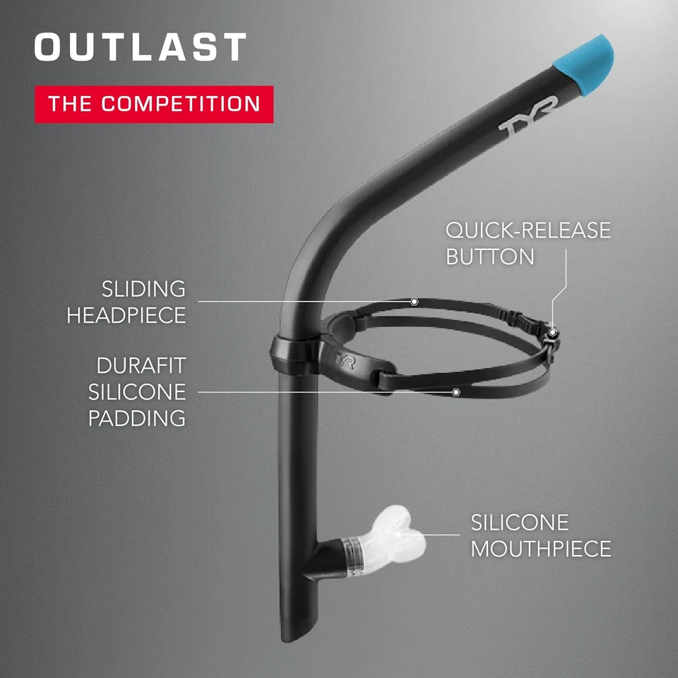 Tyr Ultralite Elite плавательная трубка - снаряжение для подводного плавания для взрослых для обучения плаванию - - Изображение 4 из 4