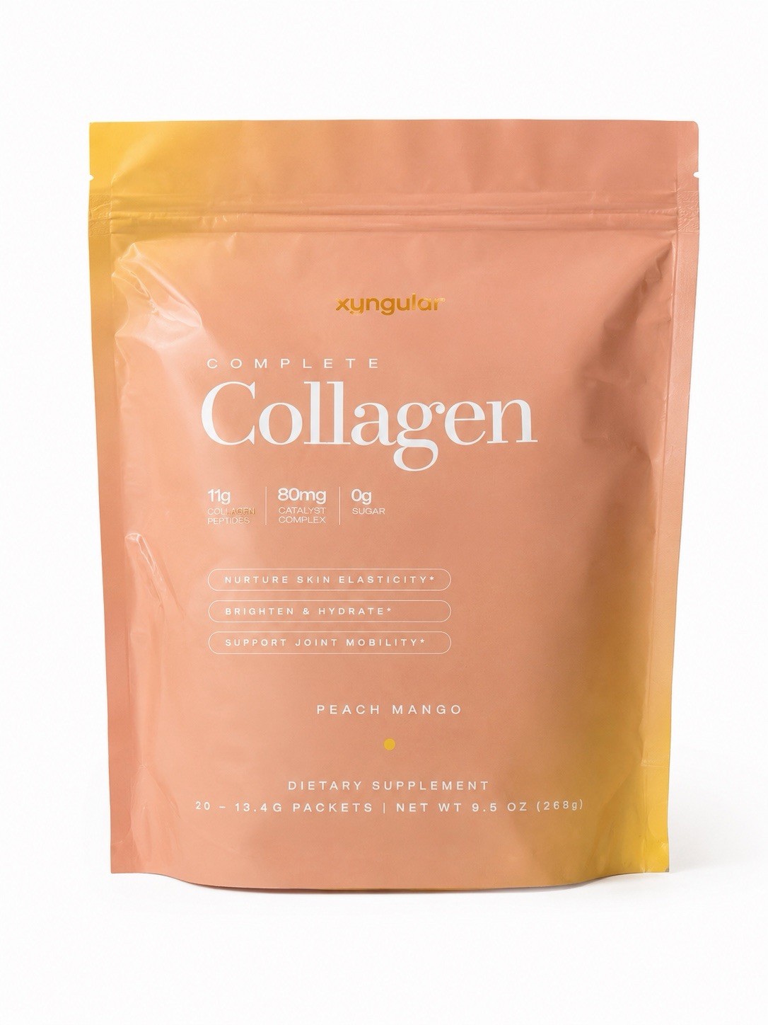 Xyngular Complete Collagen Peptides Powder Peach Mango Hair Skin Nails 9.5 oz