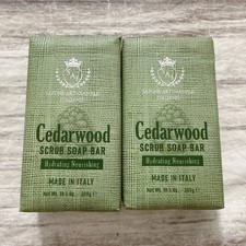 2 Pcs Sai Sapone Artigianale Cedarwood Scrub Soap Bar 10.5 Oz Nourishing Italy