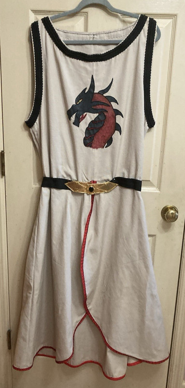 Renaissance Medieval Surcoat Tabard & Belt Dragon King Knight Costume SCA LARP