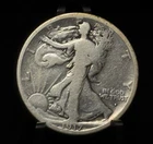 1917-D US Walking Liberty Half Dollar 50C Silver Coin-Obverse Mintmark