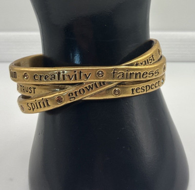 Cuff Bracelet Inspirational Engraved Adjustable Wrap Faith Mother's Day Gift